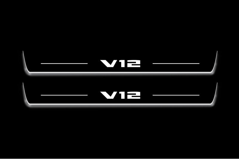 BMW 7 G11/G12 2015-2021 LED Door Sills PRO With V12 Logo