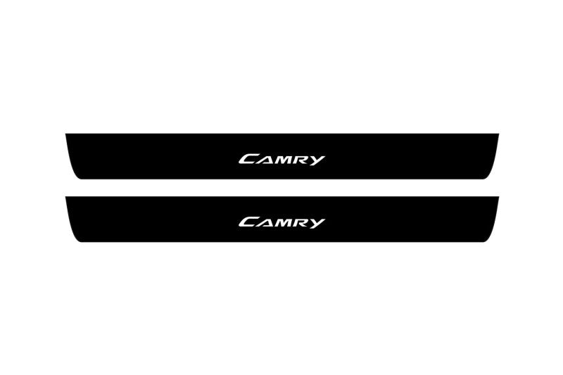 Toyota Camry V50 2012-2018 Led Door Sill Pro With Logo Camry (Premium Painting) Toyota Led Door Sills PRO opdesign