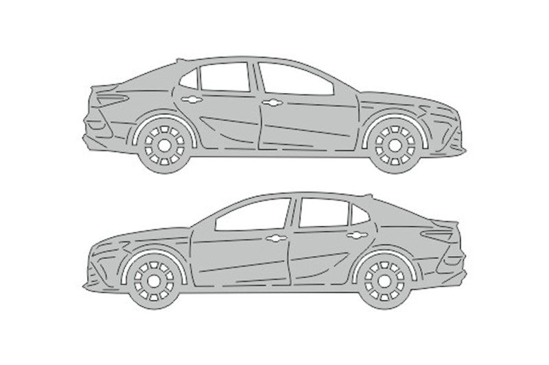 Toyota Camry V70 (2018-2024) Floor Mat Emblem Set – Stainless Steel Badges Car Mats Badges Decoin