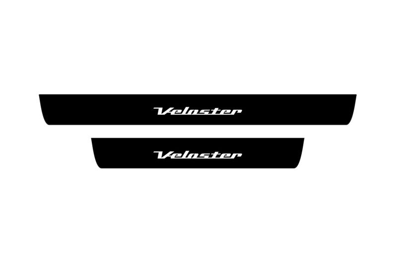 Hyundai Veloster I 2011-2017 Led Door Sill Pro With Logo Veloster (Premium Painting) Hyundai Led Door Sills PRO opdesign