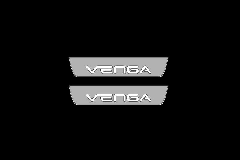 KIA Venga 2009-2019 Auto Door Sill Plates With Logo Venga