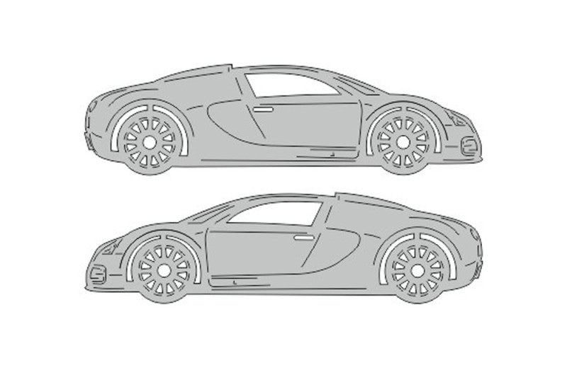 Bugatti Veyron (2005-2015) Floor Mat Emblem Set – Stainless Steel Badges Car Mats Badges Decoin