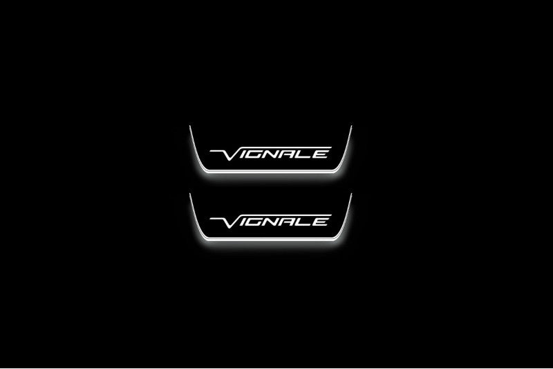 Ford Edge II 2015+ LED Door Sills PRO With Logo Vignale