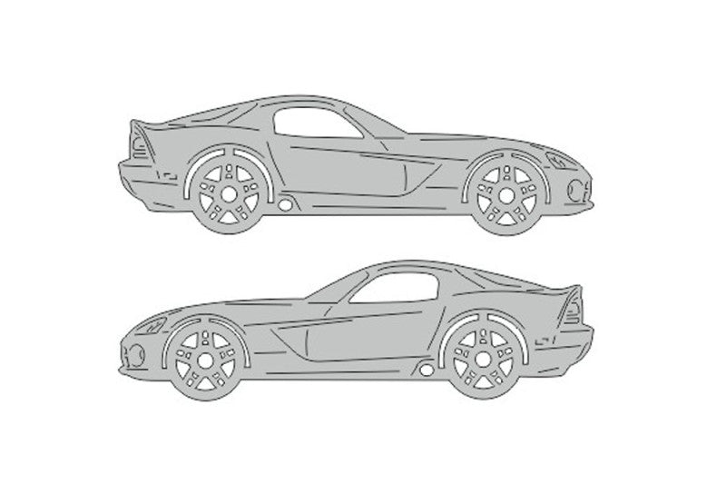 Dodge Viper III/IV (2003-2010) Floor Mat Emblem Set – Stainless Steel Badges Car Mats Badges Decoin