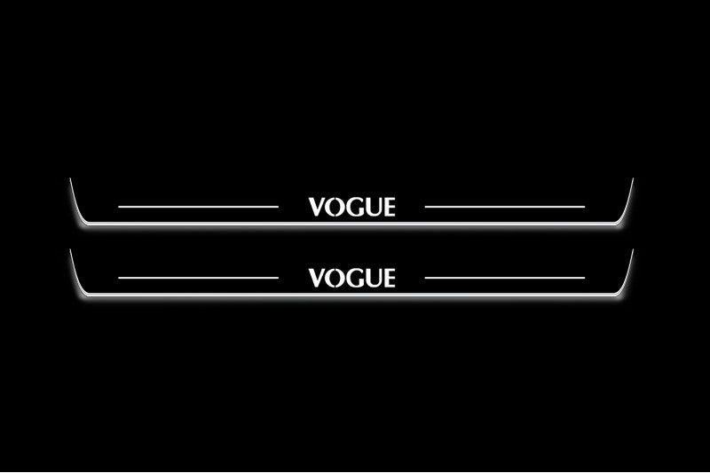 Range Rover IV 2012-2021 VOGUE LED Door Sills With VOGUE Logo