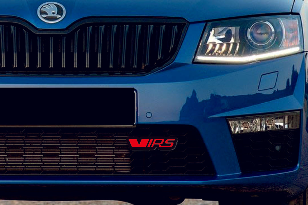 Skoda Illuminated LED Radiator Grille Emblems and Badges with VRS (type 2) logo Skoda Led Emblems decoinfabric