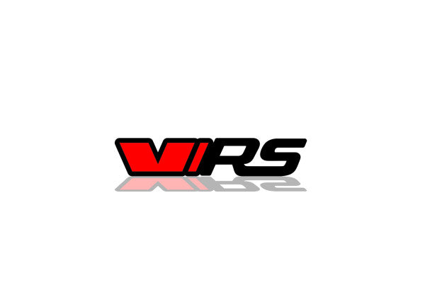 Skoda Radiator grille emblem with VRS logo Skoda emblems decoinfabric BLACK RED