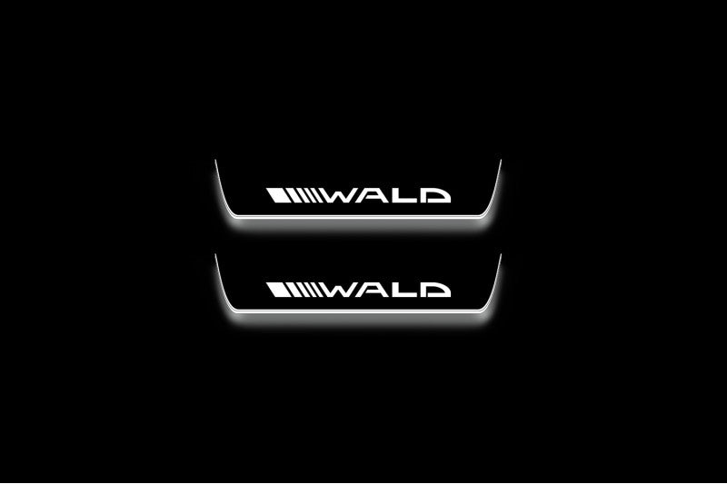 Mercedes E W211 2002-2009 LED Door Sills With Wald Logo