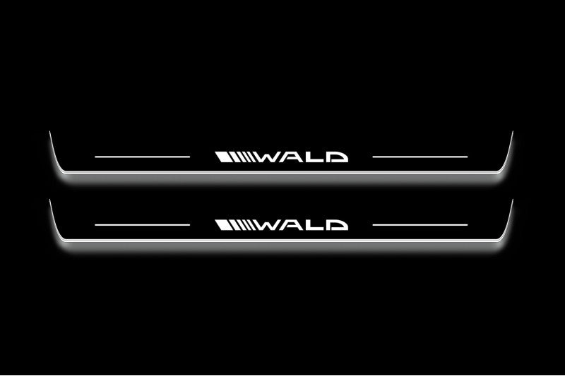 Mercedes E W211 2002-2009 LED Door Sills With Wald Logo