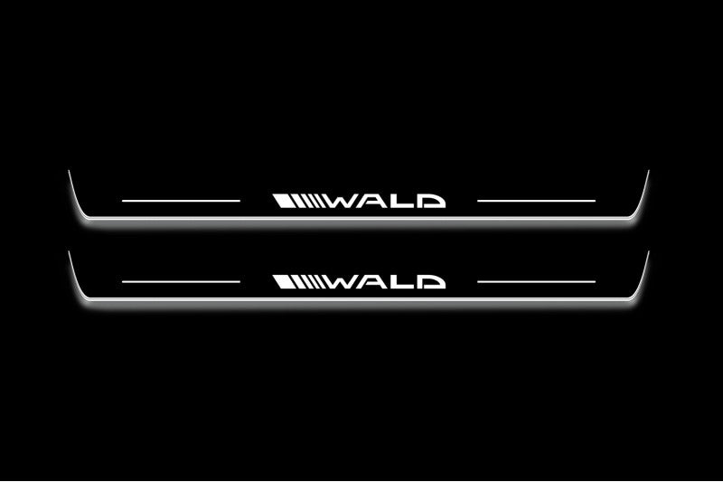 Mercedes C W204 Coupe 2011–2015 Door Sill Led Plate With Wald Logo