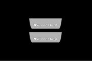 Mercedes E W213 2016-2023 LED Door Sills PRO With Wald Logo Mercedes Led Door Sills opdesign