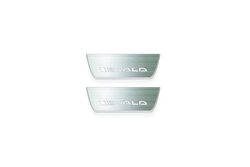 Mercedes C W205 2014-2021 LED Door Sills PRO With Wald Logo