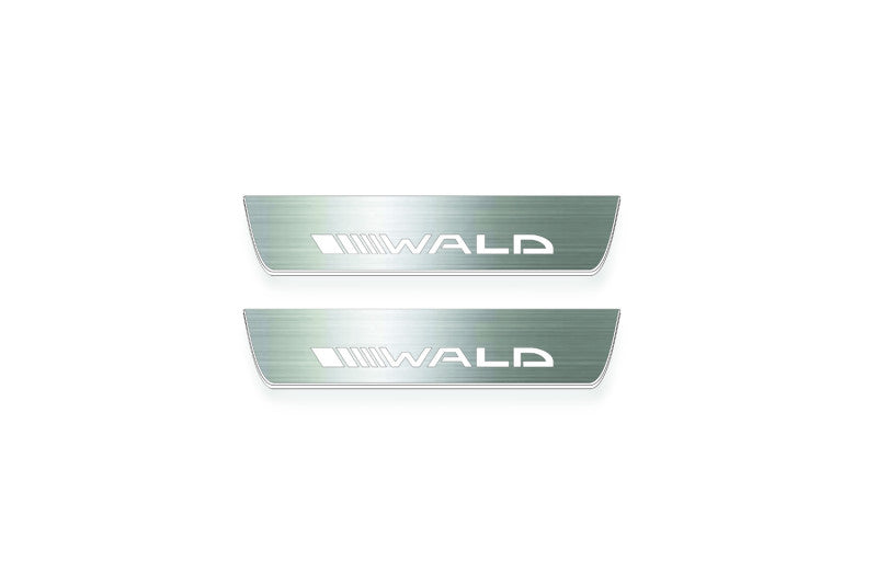 Mercedes E W211 2002-2009 LED Door Sills With Wald Logo