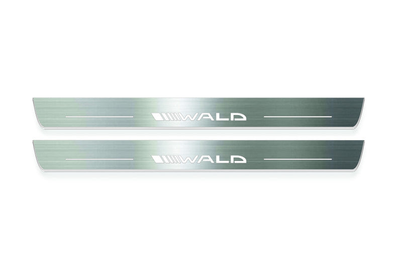 Mercedes E W211 2002-2009 LED Door Sills With Wald Logo