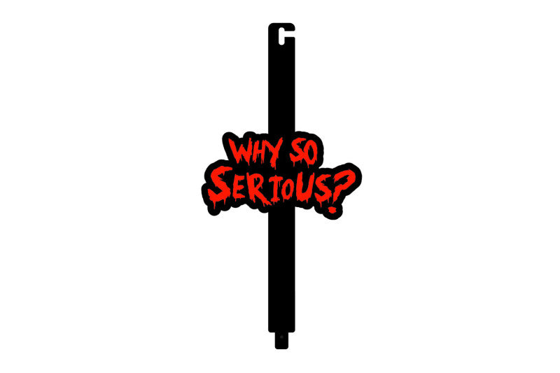 Car Show Stainless Steel Hood Prop with "Why so serious?" Logo