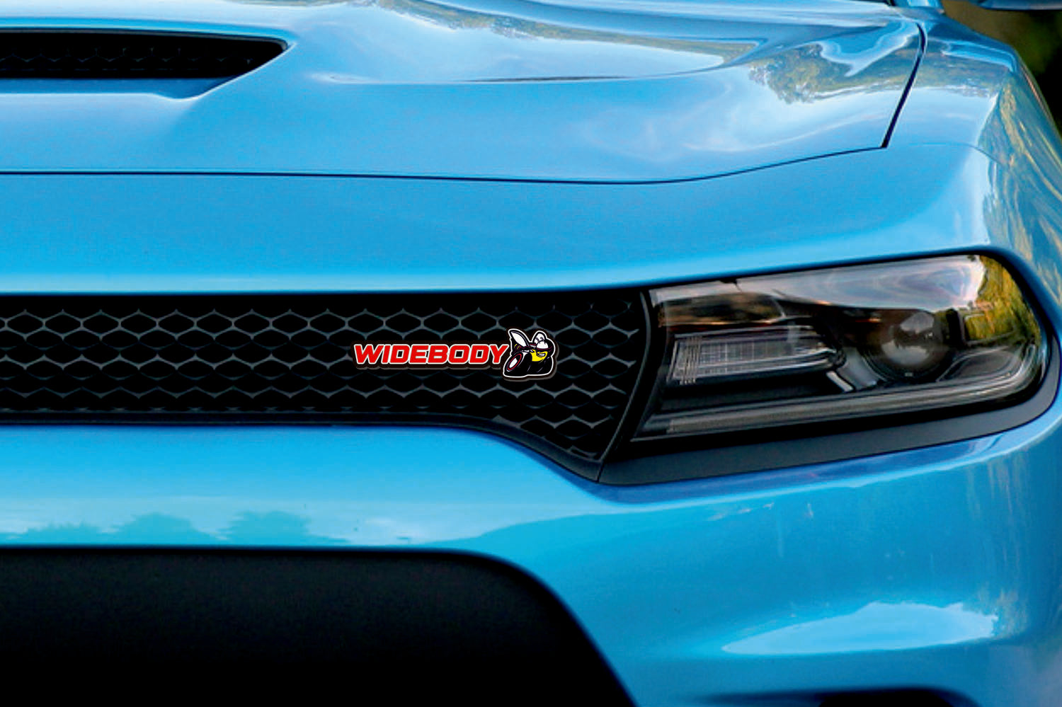 Dodge Emblem & Badge Set - Grille and Tailgate Widebody Scatpack logo Dodge emblems decoinfabric
