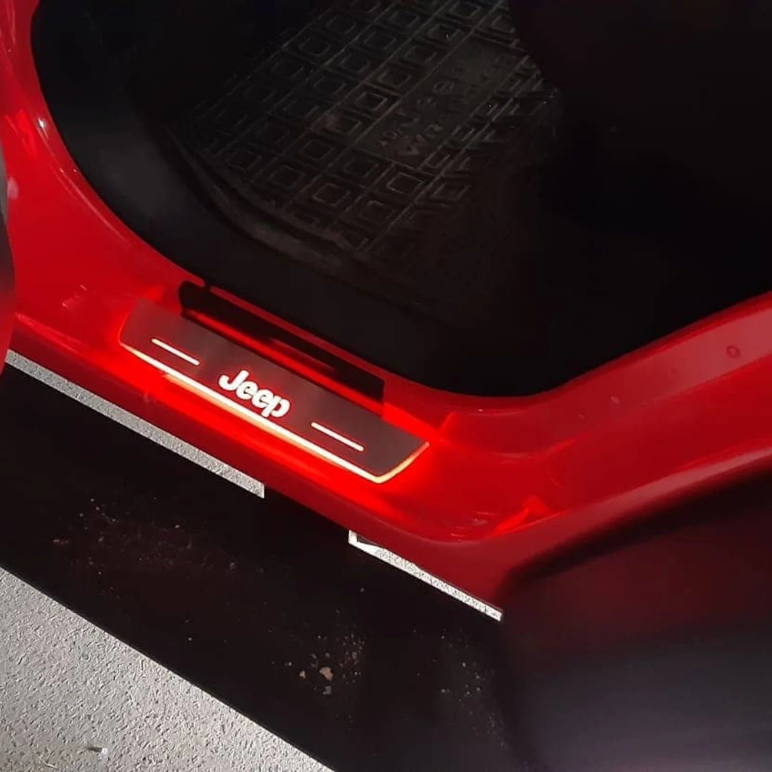 Jeep Wrangler JL Auto Door Sills With Logo Jeep Wrangler - decoinfabric