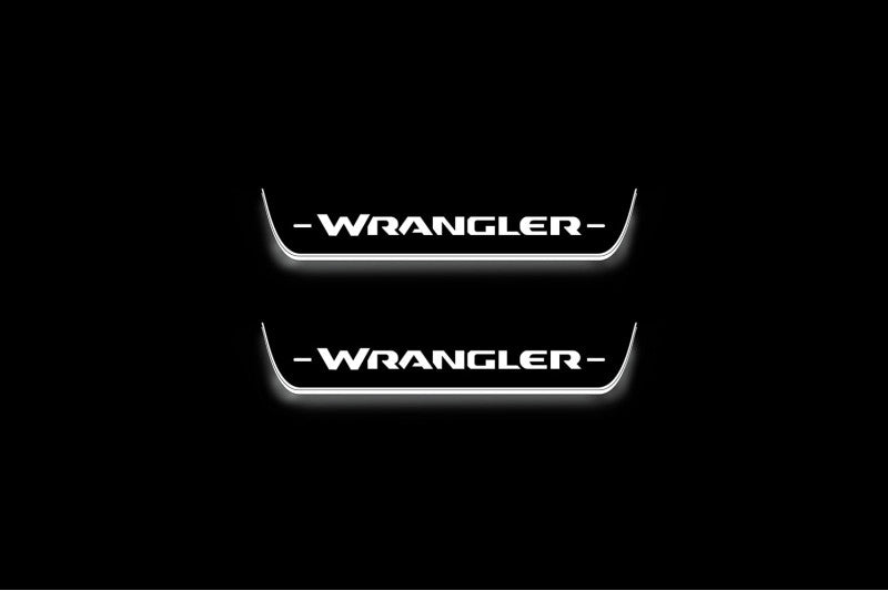 Jeep Wrangler JL 2018+ Auto Door Sills With Logo Wrangler