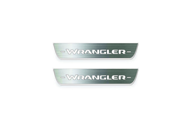Jeep Wrangler JL 2018+ Auto Door Sills With Logo Wrangler