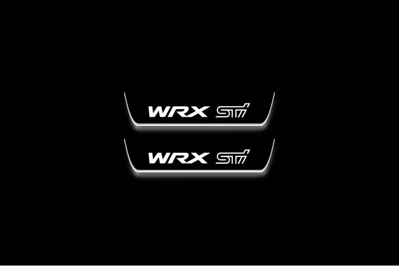 Subaru WRX STI V 2016+ LED Door Sills With Logo WRX STI