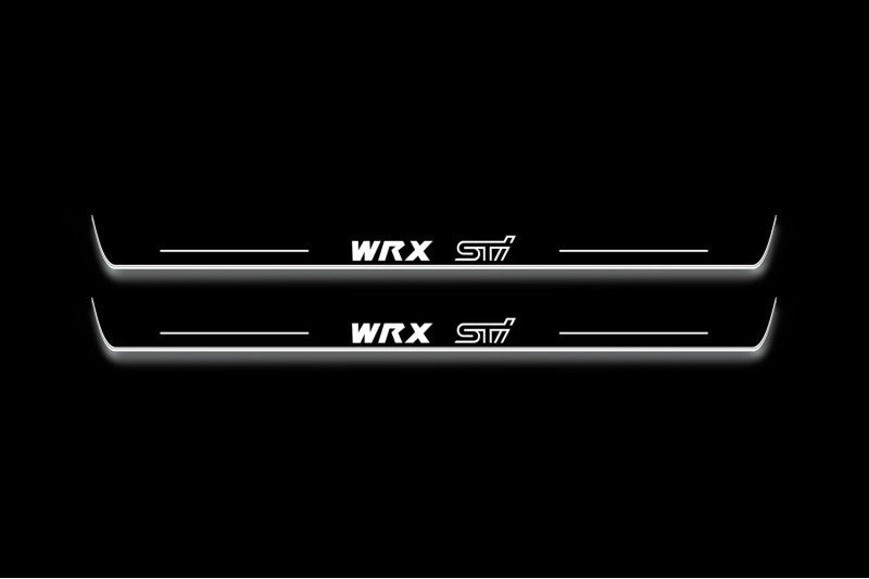 Subaru Impreza III 2007-2014 LED Door Sills Protectors With Logo WRX STI
