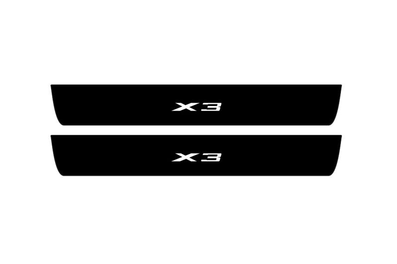 BMW X3 F25 2010-2017 Led Door Sill Pro With Logo ///M (Premium Painting) BMW Led Door Sills PRO opdesign