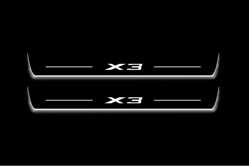 BMW X3 G01 2017-2024 LED Door Sills PRO With X3 Logo