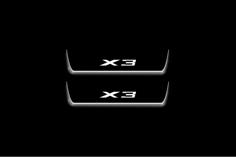 BMW X3 G01 2017-2024 LED Door Sills PRO With X3 Logo