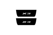 BMW X3 F25 2010-2017 Led Door Sill Pro With Logo X3 (Premium Painting) BMW Led Door Sills PRO opdesign