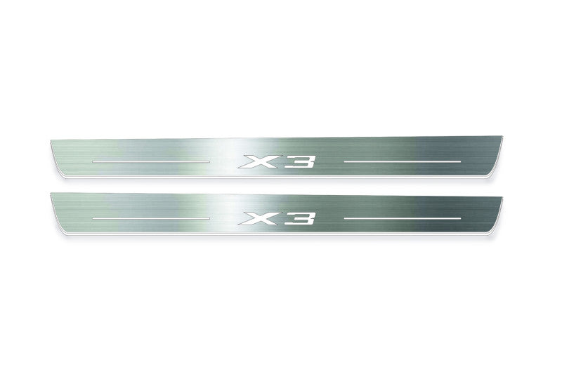 BMW X3 E83 2003-2010 LED Door Sills PRO With X3 Logo