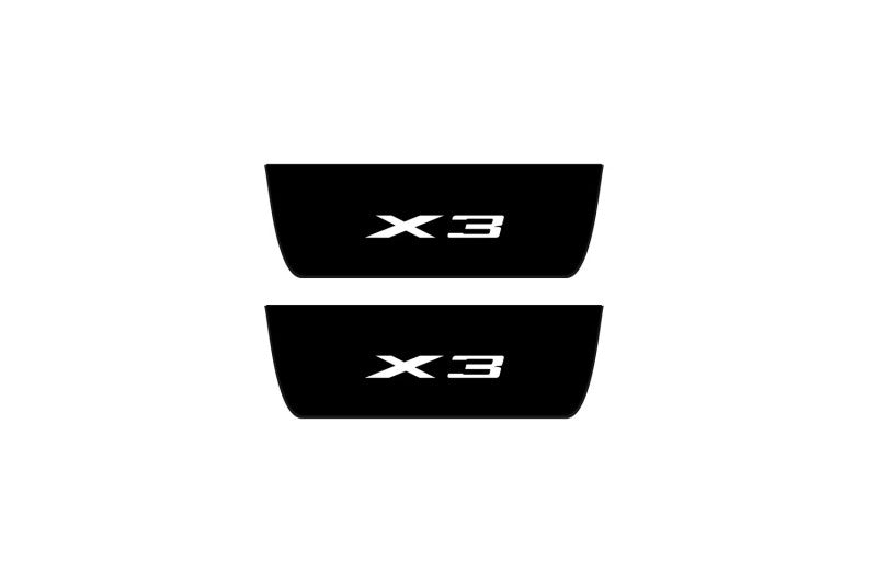 BMW X3 F25 2010-2017 Led Door Sill Pro With Logo ///M (Premium Painting) BMW Led Door Sills PRO opdesign