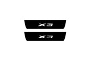 BMW X3 G01 2018+ Led Door Sill Pro With Logo X3 (Premium Painting) BMW Led Door Sills PRO opdesign