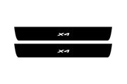 BMW X4 F26 2014-2018 Led Door Sill Pro With Logo X4 (Premium Painting) BMW Led Door Sills PRO opdesign