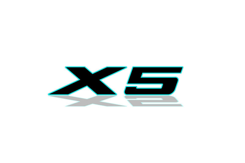 BMW tailgate trunk rear 3D emblem with X5 logo for X5 F15 G05 (type MIXT) BMW emblems decoinfabric