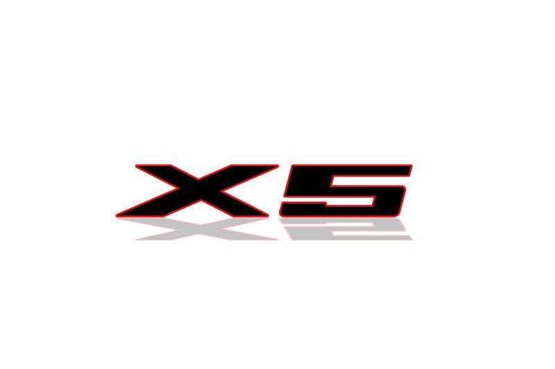 BMW tailgate trunk rear 3D emblem with X5 logo for X5 E53 E70 (type MIXT) BMW emblems decoinfabric