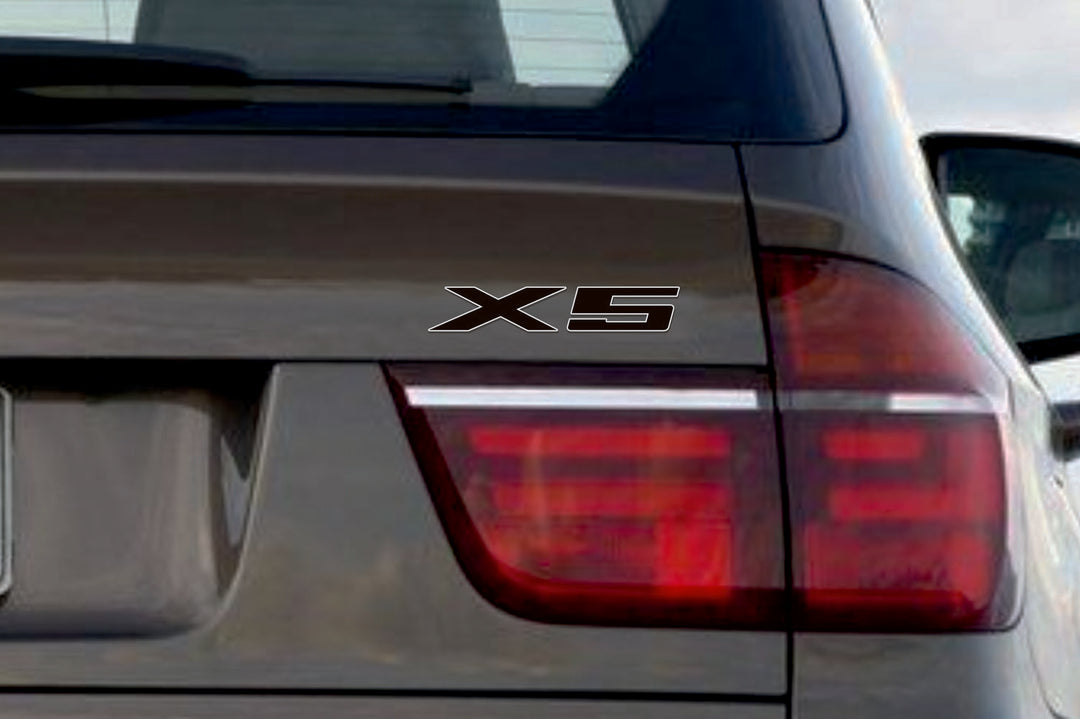 BMW tailgate trunk rear 3D emblem with X5 logo for X5 E53 E70 (type MIXT) BMW emblems decoinfabric