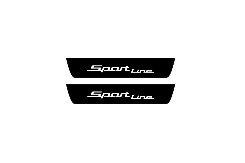 BMW X5 G05 2019+ Led Door Sill Pro With Logo Sport Line (Premium Painting) BMW Led Door Sills PRO opdesign