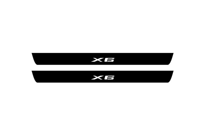 BMW X6 E71 2008-2015 Car Door Sill With Logo X6 (Premium Painting)