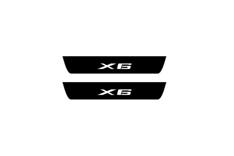 BMW X6 E71 2008-2015 Car Door Sill With Logo X6 (Premium Painting)