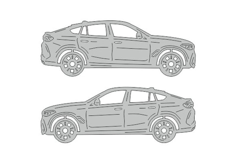 BMW X6 G06 (2019+) Floor Mat Emblem Set – Stainless Steel Badges Car Mats Badges Decoin