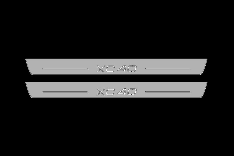 Volvo XC40 2017+ LED Car Door Sill With Logo XC40 Volvo Led Door Sills opdesign