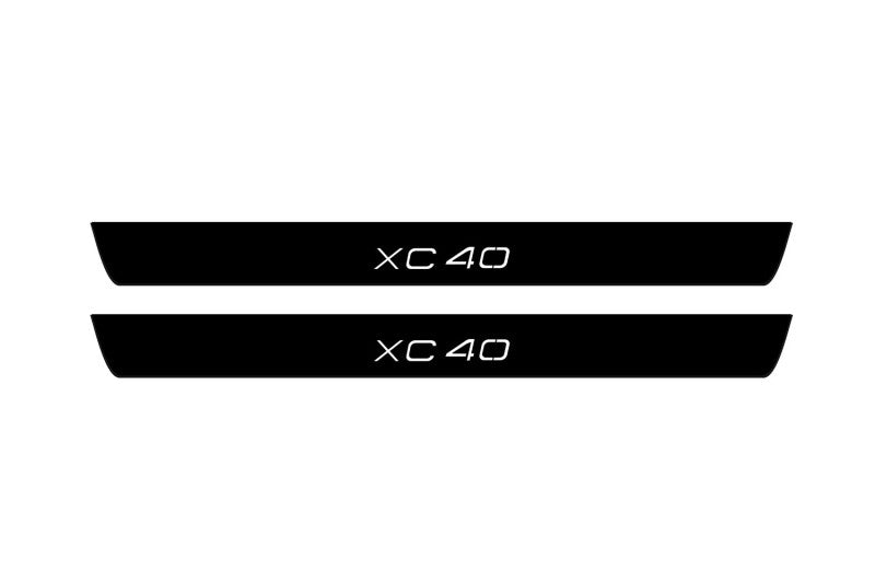 Volvo XC40 2017+ Led Door Sill Pro With Logo XC40 (Premium Painting) Volvo Led Door Sills PRO opdesign