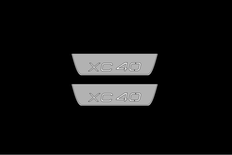Volvo XC40 2017+ LED Car Door Sill With Logo XC40 Volvo Led Door Sills opdesign