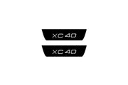 Volvo XC40 2017+ Led Door Sill Pro With Logo XC40 (Premium Painting) Volvo Led Door Sills PRO opdesign