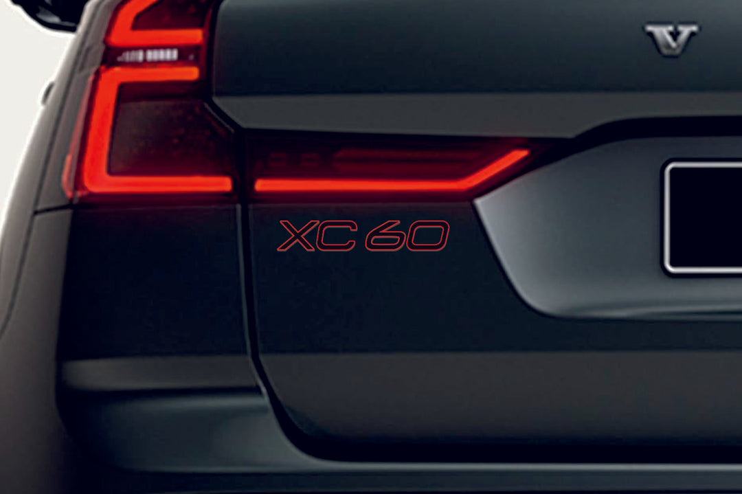 Volvo tailgate trunk rear 3D emblem with XC60 logo for Volvo XC60 II 2017+ (type MIXT) Volvo emblems decoinfabric