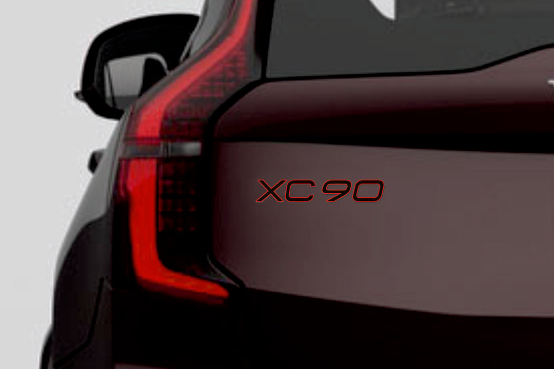 Volvo tailgate trunk rear 3D emblem with XC90 logo for Volvo XC90 II 2015+ (type MIXT) Volvo emblems decoinfabric