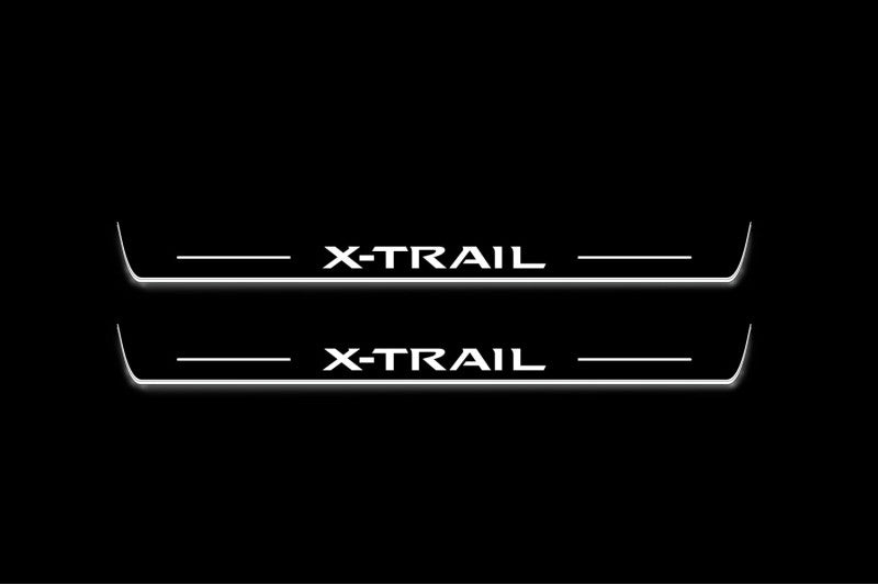 Nissan X-Trail T33 2021+ LED Door Sills With Logo X-Trail