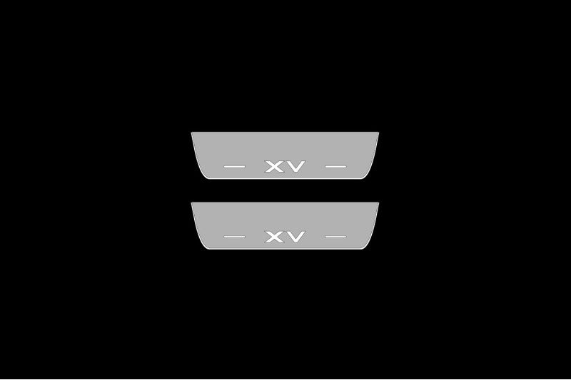 Subaru XV II 2017-2022 LED Door Sills With Logo XV Subaru Led Door Sills opdesign