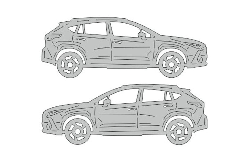 Subaru Crosstrek III (2022+) Floor Mat Emblem Set – Stainless Steel Badges Car Mats Badges Decoin