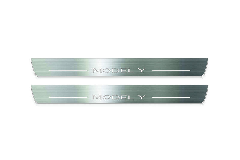Tesla Model Y 2020+ LED Door Sills PRO With Logo Model Y